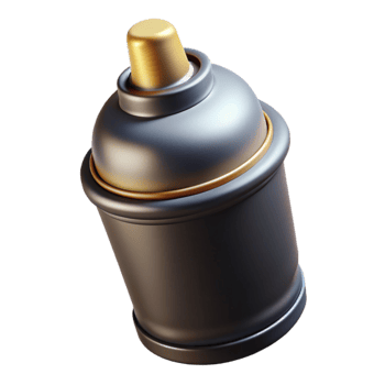 magnificent abstract Spray Paint Cap Close Up Black Transparent Background professional png