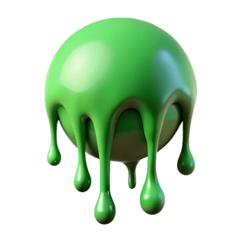 wonderful minimalist Spray Paint Drip Effect Green Transparent Background detailed png