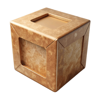 stunning creative Square Cardboard Box Without Window Cutout Transparent Background original png