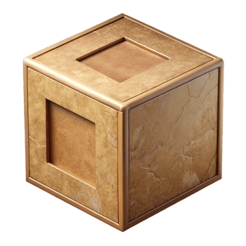 beautiful creative Square Cardboard Box Without Window Cutout Transparent Background png