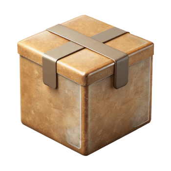 vibrant abstract Square Cardboard Box with Open Lid Transparent Background exclusive png