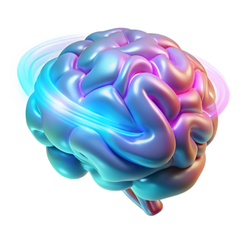 beautiful traditional A Holographic Projection of a Human Brai premium png