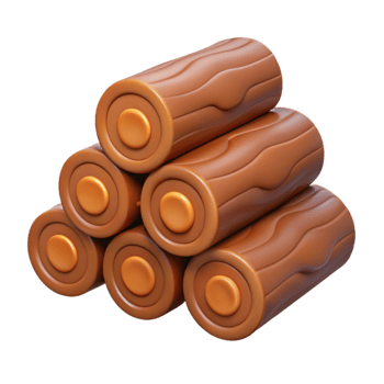 vibrant creative Stacked Wooden Logs Texture Isolated Element high quality png