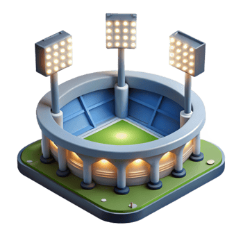 stunning creative Stadium Lights Night Scene Isolated Cutout authentic png