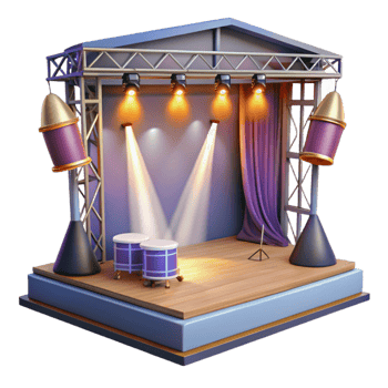 impressive minimalist Stage Lighting Concert Performance Transparent exclusive png