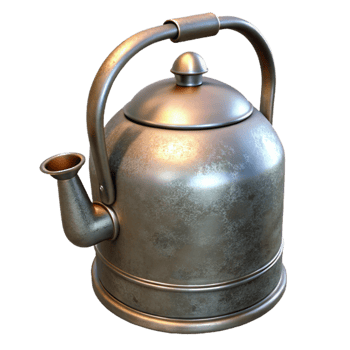 dramatic traditional Stainless Steel Brewing Kettle Transparent Background authentic png