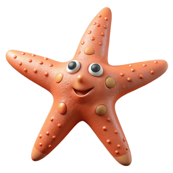 serene vintage Starfish Arms Spread Isolated genuine png