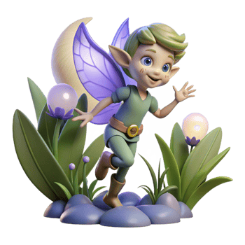 extraordinary creative A Mischievous Pixie Flitting Through a M professional png