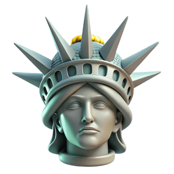 impressive vintage Statue of Liberty Crown Detail Cutout authentic png