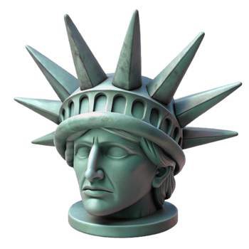 stunning creative Statue of Liberty Crown Detail Cutout png