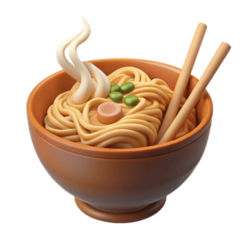 elegant modern Steaming Bowl of Ramen Noodles Transparent Background detailed png