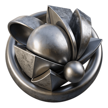 elegant classic Steel Art Installation High Contrast professional png