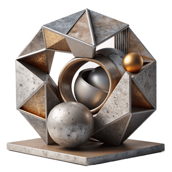 beautiful artistic Steel Art Installation Modern Style high quality png