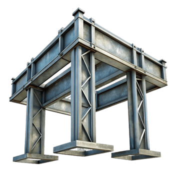 vibrant artistic Steel Beam Structure Architectural Element Cutout genuine png