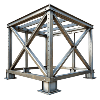 extraordinary rustic Steel Beam Structure Isolated Transparent Background genuine png