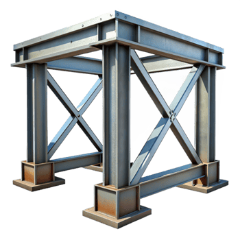 vibrant abstract Steel Beam Structure Isolated Transparent Background high resolution png