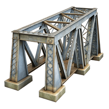 magnificent classic Steel Bridge Structure Side View Transparent Background png