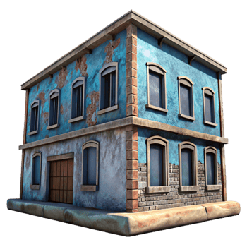vibrant artistic Stencilled Building Graffiti Transparent Background original png