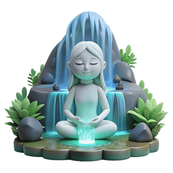 elegant creative A Serene Forest Spirit Meditating Under high quality png