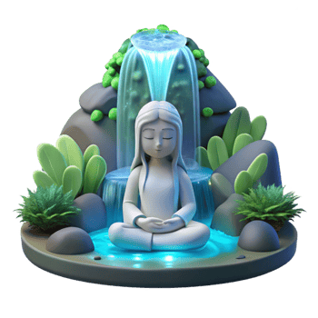 beautiful vintage A Serene Forest Spirit Meditating Under 4K png