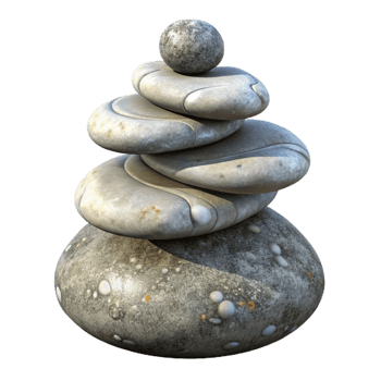 extraordinary abstract Stone Cairn Isolated detailed png