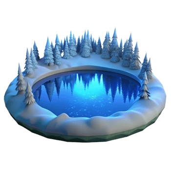 dramatic contemporary A Frozen Lake Reflecting the Winter Sky exclusive png