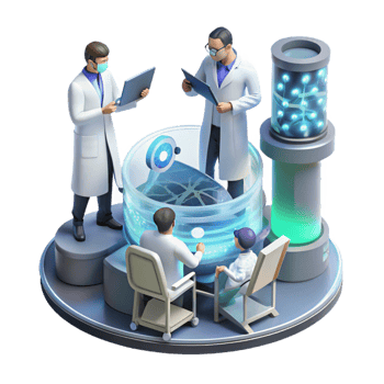 magnificent classic A Group of Scientists Working on a Hologr high resolution png