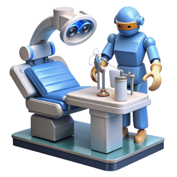 elegant rustic A Robot Surgeon Performing a Complex Oper detailed png