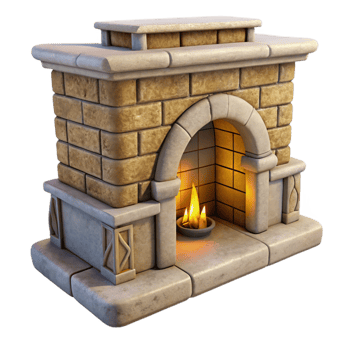 wonderful minimalist Stone Fireplace Mantel Transparent Background Cutout png