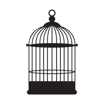 Vintage Birdcage Silhouette for Decorative and Ornamental Designs vector