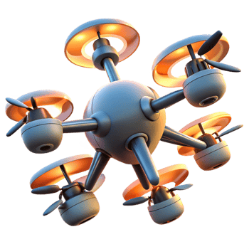 magnificent rustic A Swarm of Drones Forming a Dynamic Sh detailed png