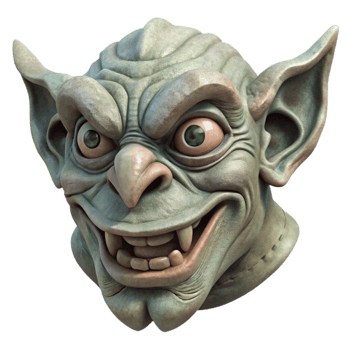 impressive classic Stone Gargoyle Head Isolated Grotesque Expression exclusive png