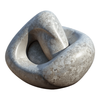 extraordinary classic Stone Sculpture Abstract Shape Isolated with Smooth Texture authentic png