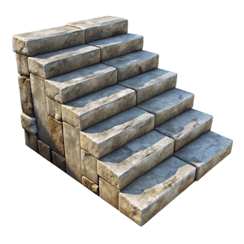 vibrant artistic Stone Steps Worn Texture Cutout professional png