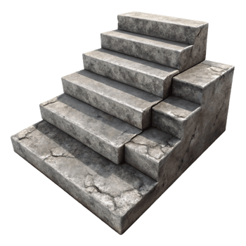 vibrant creative Stone Steps Worn Texture Cutout detailed png