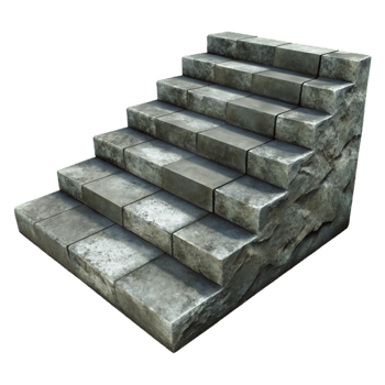 dramatic modern Stone Steps Worn Texture Cutout original png