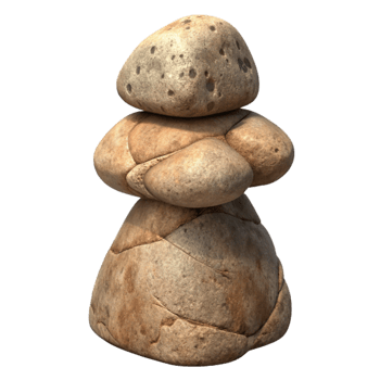 vibrant traditional Stone Totem Natural Texture Cutout detailed png