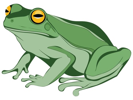 Adorable Frog Toy Sticker vector