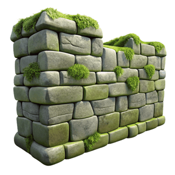 impressive modern Stone Wall Mossy Texture Cutout original png