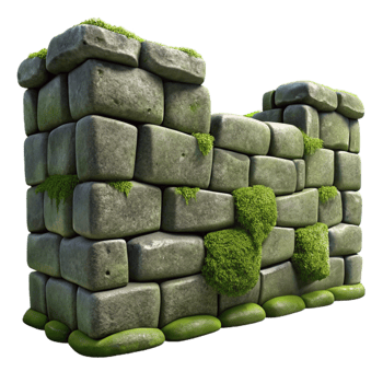 wonderful classic Stone Wall Mossy Texture Cutout high resolution png