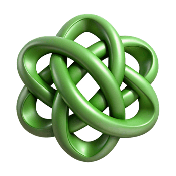elegant contemporary St Patricks Day Celtic Knot Design Transparent Background high quality png