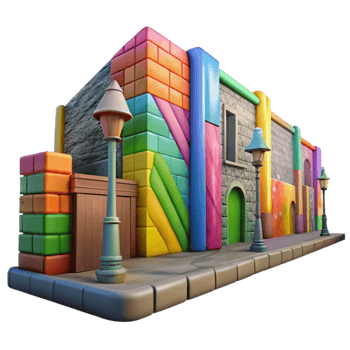 vibrant artistic Street Art Mural Colorful Isolated high resolution png