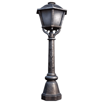 beautiful rustic Street Light Post Silhouette Black Isolated high quality png