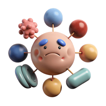elegant creative Stress Response Diagram Body Reactions Transparent Background detailed png