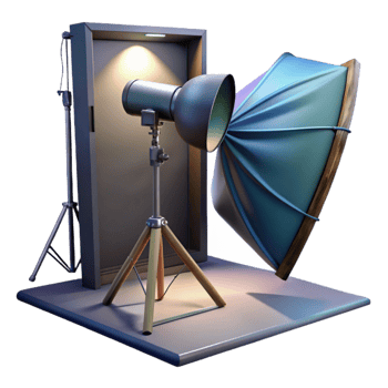 magnificent vintage Studio Lighting Setup with Softbox Cutout exclusive png