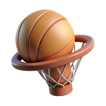 magnificent creative Studio Lit Basketball Hoop Isolated premium png