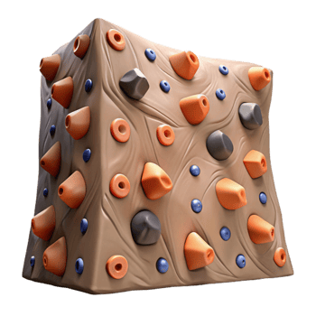 wonderful abstract Studio Lit Rock Climbing Wall Isolated png