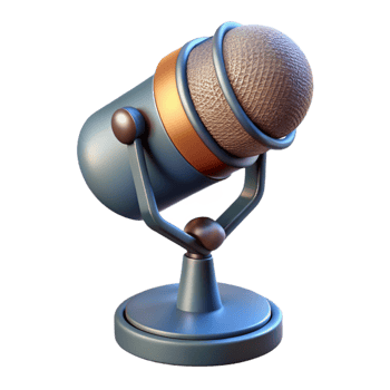 beautiful artistic Studio Microphone with Stand Isolated png