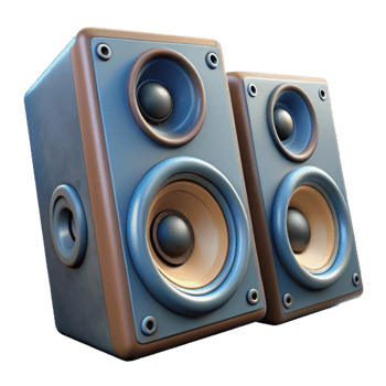 vibrant modern Studio Monitors Angled Perspective Transparent Background premium png