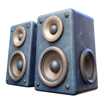 impressive abstract Studio Monitors Angled Perspective Transparent Background premium png